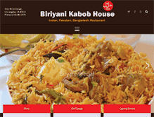 Tablet Screenshot of biriyanikabobhouse.com